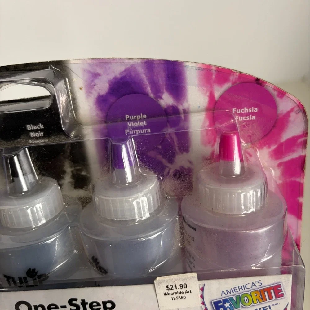 Tulip One-Step Tie-Dye Kit 5 Colors 1.66 oz 5 Refill Packets - 59 Pieces NEW